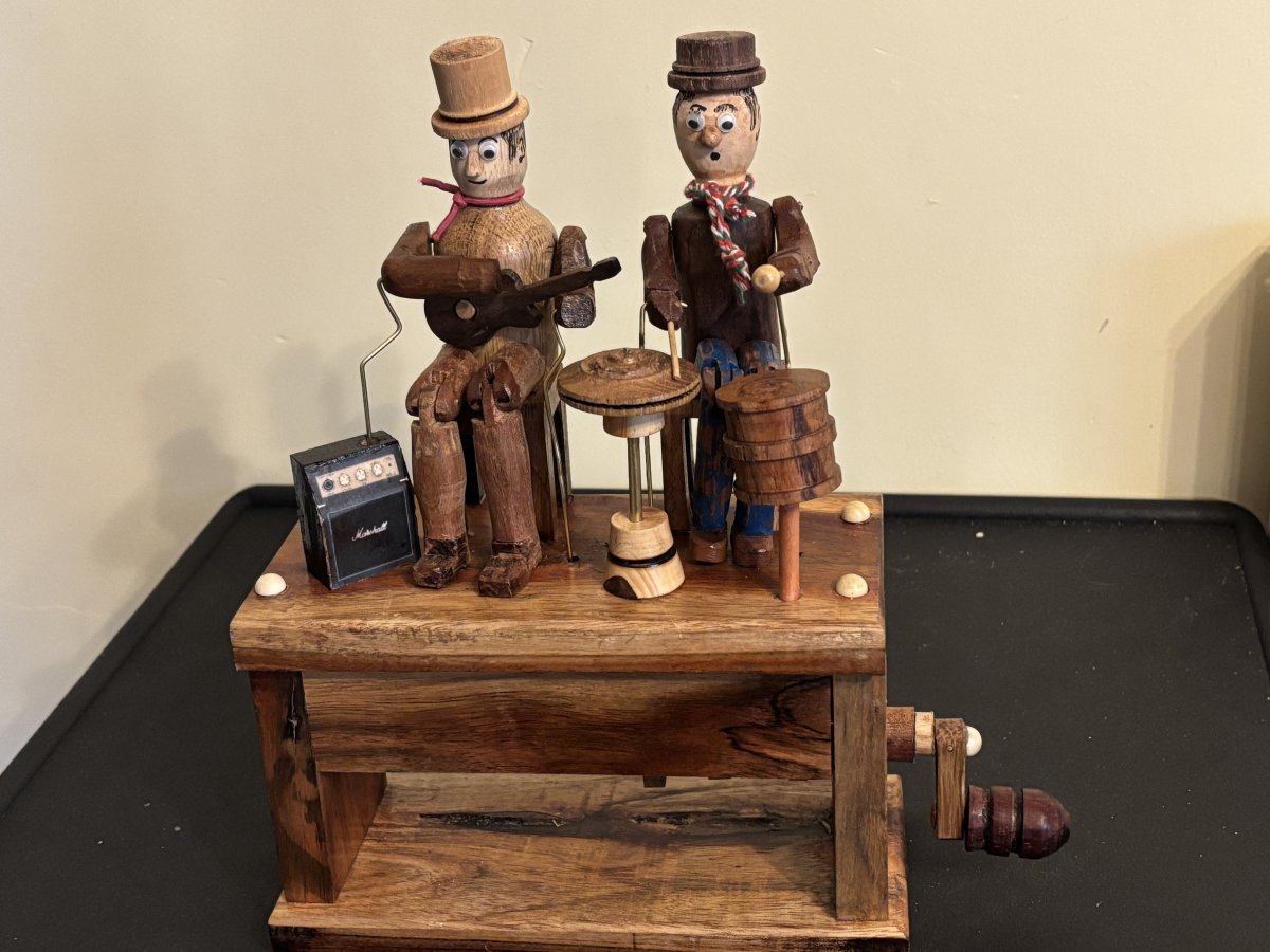 Guitar and Drummer Duo Overall View. Guitar and Drummer Duo Overall View.